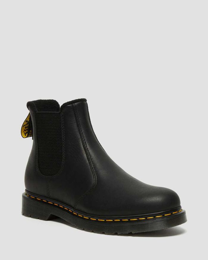 Dr Martens Chelsea Boots Dame Svart 2976 Warmwair Læder 0849PZKAE